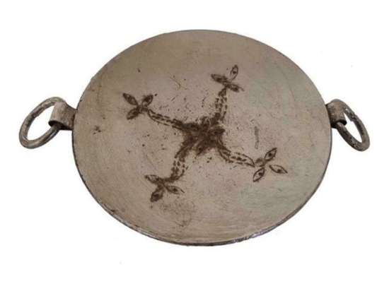 Διακοσμητική Πιατέλα Μεταλλική 00.07.7394 Φ10x2cm Brown Μέταλλο