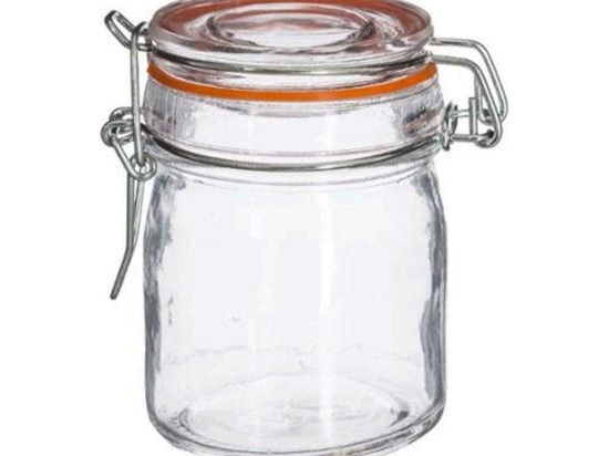 Βάζο Με Καπάκι Και Έλασμα 07.146402 150ml Γυάλινο Clear Γυαλί