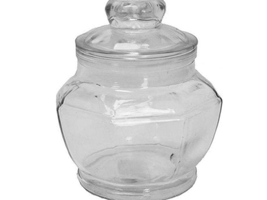 Δοχείο Με Καπάκι Πολυγωνικό 00.03.3250 700ml Clear Γυαλί