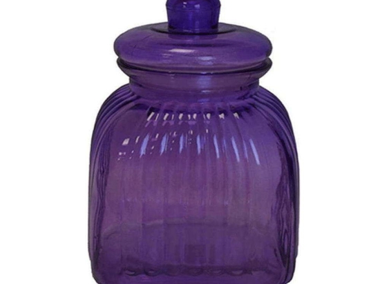 Δοχείο Αποθήκευσης Με Καπάκι 00.03.3275 2600ml Γυάλινο Purple Γυαλί