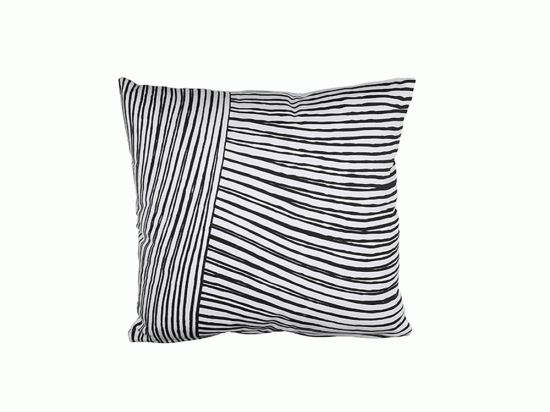 Μαξιλάρι Διακοσμητικό (Με Γέμιση) Stripes 02.1064335 Black-White 45X45 100% Βαμβάκι