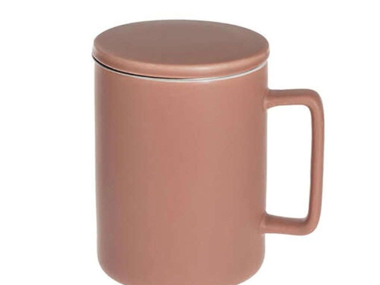 Κούπα Κεραμική Με Καπάκι Και Φίλτρο 07.154609B 400ml Terracotta Κεραμικό