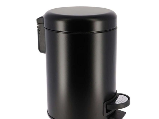 Κάδος Απορριμμάτων Softclose 06.6543103 3lt Black Mat Μέταλλο