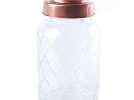 Βάζο Aποθήκευσης Vintage 014.KG0092 10x18cm Clear-Bronze Γυαλί