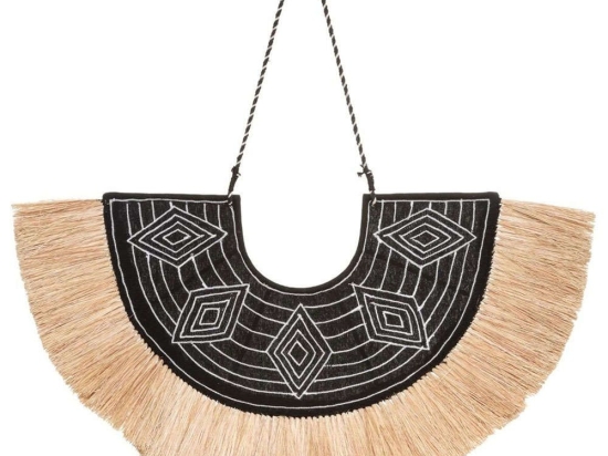 Διακοσμητικό Τοίχου Αψίδα Raffia 67x39cm Multi Raffia