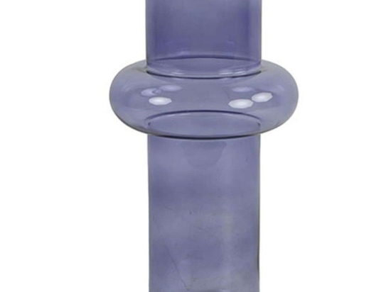 Βάζο Γυάλινο 013.787889 17x31cm Blue Γυαλί