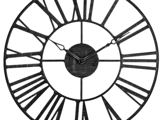 Ρολόι Τοίχου 07.162261C Φ36,5cm Black Μέταλλο