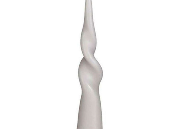 Κερί Κώνος Σπιράλ 02.1117123 5x25cm Light Grey Παραφίνη