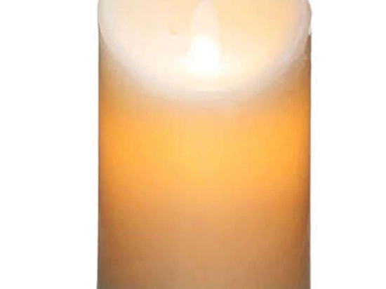 Κερί Με Φλόγα Led 07.148102A 7x10cm White Πολυπροπυλένιο