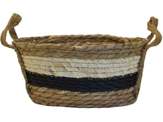 Καλάθι Rush Ριγέ 00.06.67309 28x19x14cm Multi Ψάθα