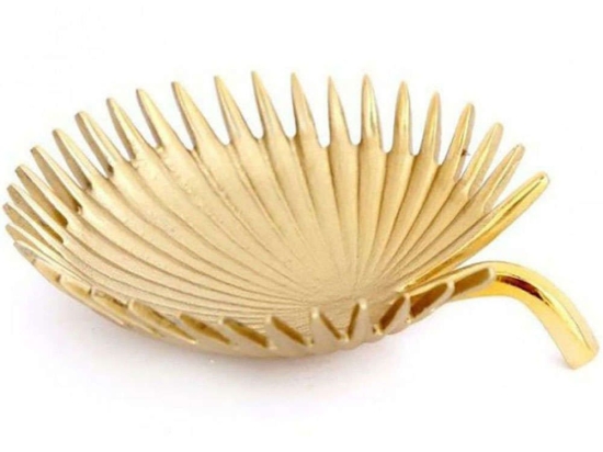 Διακοσμητικό Μπωλ Leaf 014.TJNF0016 32cm Gold Μέταλλο