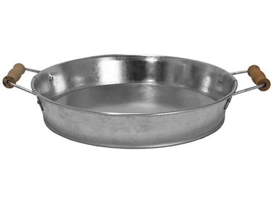 Δίσκος Σερβιρίσματος 00.05.5951 28x5cm Silver-Brown Μέταλλο