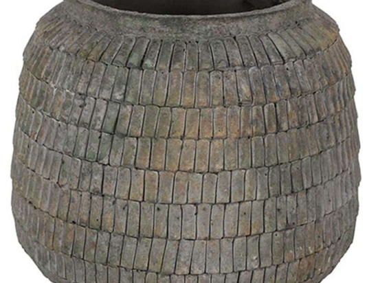 Βάζο Κεραμικό Kira 013.784818 19,5x15cm Grey Κεραμικό