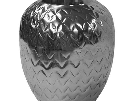 Βάζο Μεταλλικό 00.07.74022 17x22cm Silver Μέταλλο