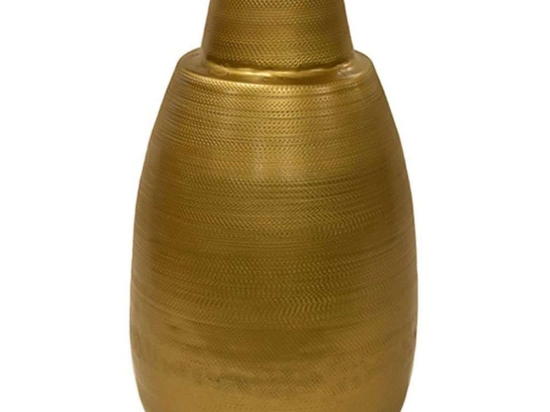Βάζο Μεταλλικό 00.07.74015 19x35cm Gold Μέταλλο