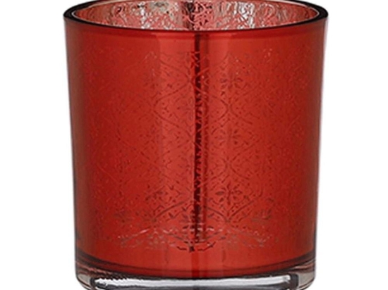 Κηροπήγιο Γυάλινο Diori 02.1121500 7x8cm Red