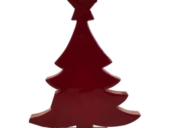Χριστουγεννιάτικο Δέντρο Ξύλινο 00.07.7298 26cm Red