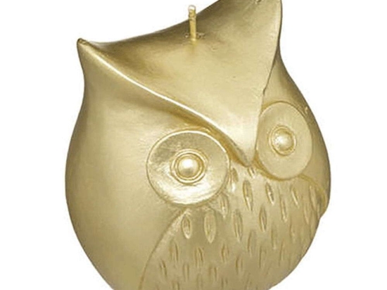 Κερί Κουκουβάγια 07.183403 10,5cm Gold