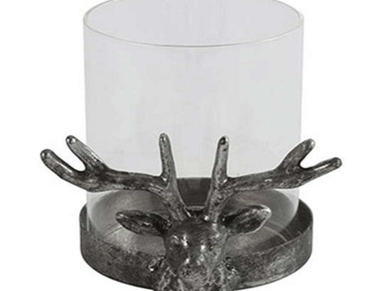 Κηροπήγιο Τάρανδος 013.792656 11,5x11cm Silver