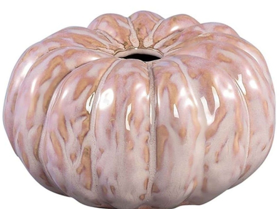 Διακοσμητική Κολοκύθα 012.678212 15x8,5cm Pink Κεραμικό