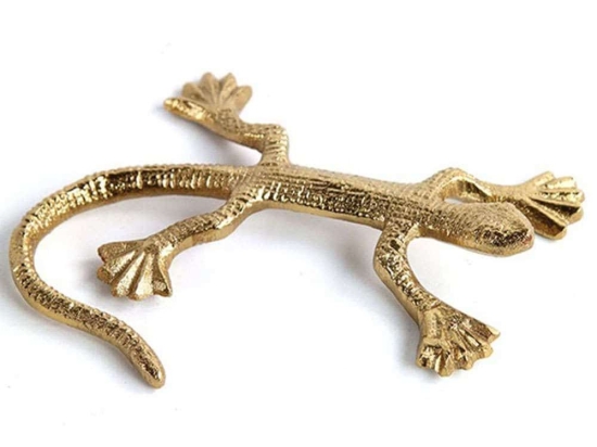 Διακοσμητικό Ζωάκι Σαύρα 013.775815 19cm Gold Μέταλλο