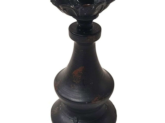 Κηροπήγιο 013.786543 9,5x17,5cm Black Μέταλλο