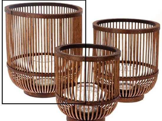 Φανάρι 012.862233134 29x31cm Brown Ξύλο