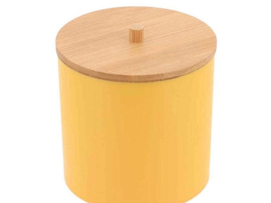 Θήκη Για Βαμβάκι 06.6785266 Yellow-Natural Πλαστικό,Bamboo