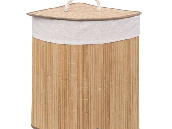 Καλάθι Απλύτων Γωνιακό 07.174781 35x35x50cm Natural Bamboo