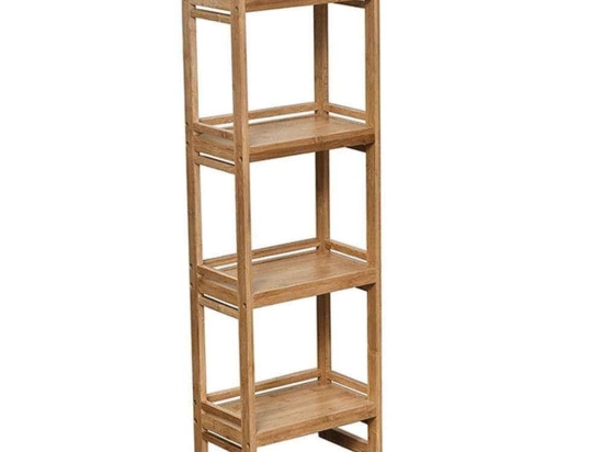 Ραφιέρα Επιδαπέδια 4 Θέσεων 06.98155195 33x20x100cm Natural Bamboo