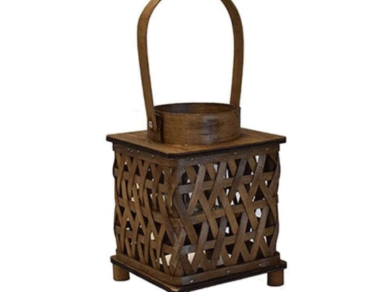 Φανάρι Ξύλινο 00.06.61049 16x16x20,5cm Brown Ξύλο