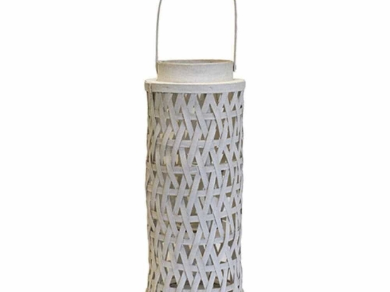 Φανάρι Ξύλινο 00.06.61054 17,5x41cm White Ξύλο