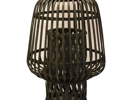 Φανάρι Bamboo 00.06.61118 Φ27x30/45cm Olive Bamboo