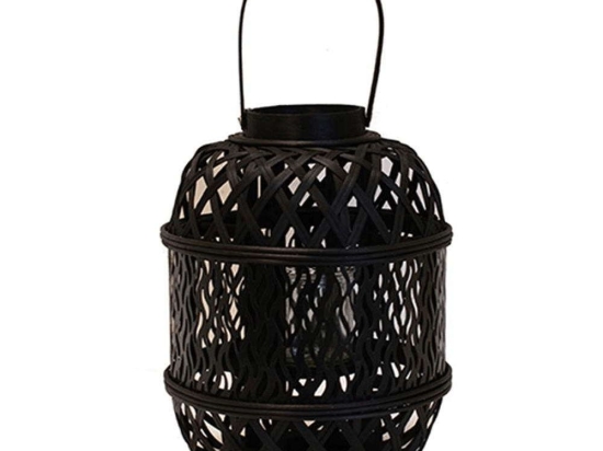 Φανάρι Bamboo 00.06.61120 Φ23x32cm Black Bamboo