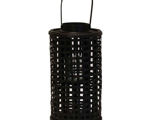 Φανάρι Bamboo 00.06.61124 Φ18x33,5cm Black-Natural Bamboo