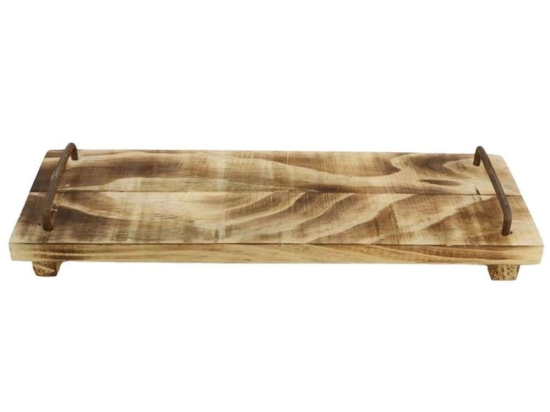 Δίσκος Σερβιρίσματος Burned 012.862033499 40x14x6,5cm Natural Ξύλο