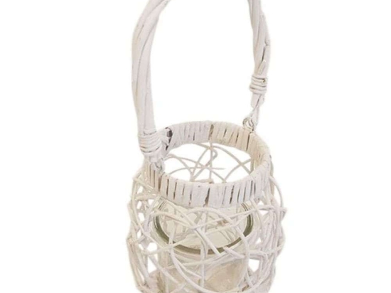 Φανάρι Μπουλ 00.07.7815 Φ25x21cm White Ξύλο
