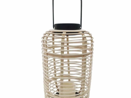 Φανάρι Με Κερί Led 00.06.61158 24,5x41,5cm Natural Rattan