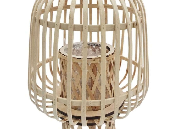 Φανάρι 00.06.61156 21,5x23/34cm Natural Bamboo