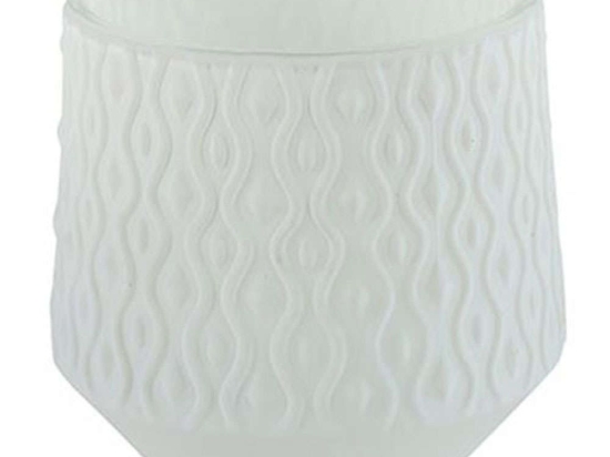 Κηροπήγιο 013.796065 8x7,5cm White Γυαλί