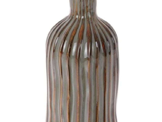 Βάζο Hera 012.862250017 9,5x19,5cm Brown Κεραμικό