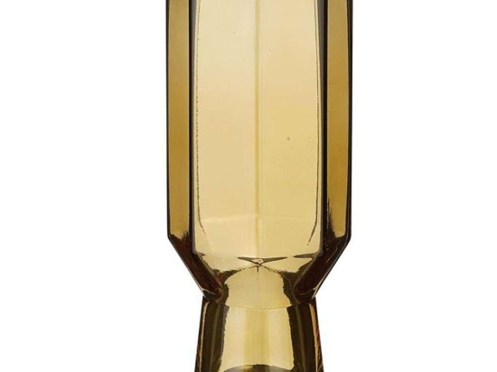 Βάζο Elbe 02.1126947 7,5x20cm Brown Γυαλί