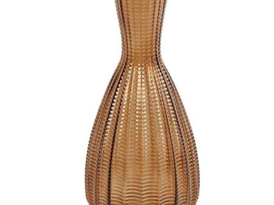 Βάζο Annalisa 013.797246 13x31cm Brown Γυαλί
