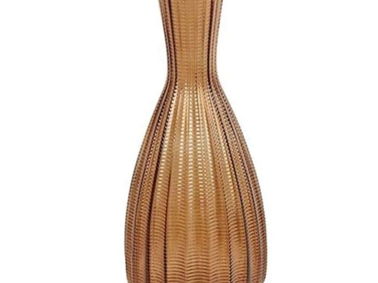 Βάζο Annalisa 013.797247 15x37cm Brown Γυαλί