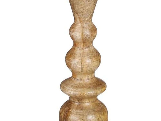 Κηροπήγιο Mango 02.1120584 7x20cm Natural Ξύλο