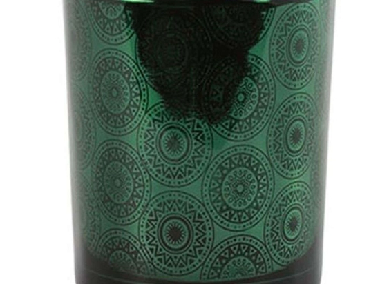 Κηροπήγιο Dolores 013.788305 7x8cm Green Γυαλί