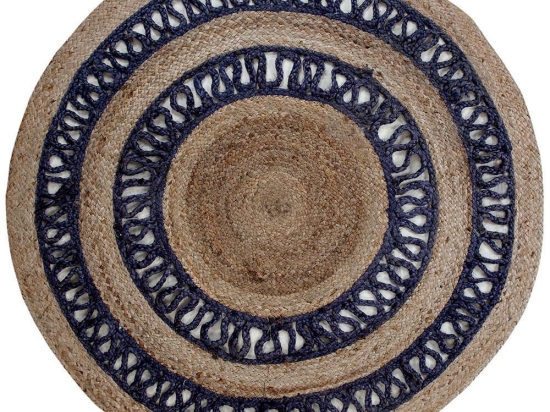 Χαλί Delhi BR-N014 Beige-Blue New Plan 150X150cm Round