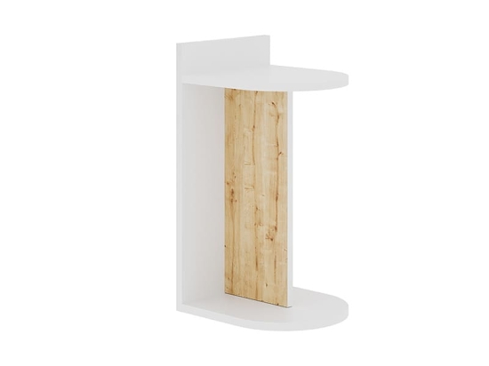 Βοηθητικό τραπέζι Libra pakoworld λευκό-φυσικό 30x34x60εκ