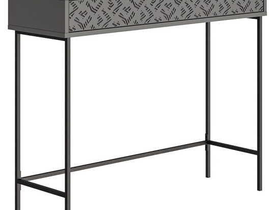 Κονσόλα Elettra pakoworld ανθρακί-μαύρο 110x35.5x90εκ