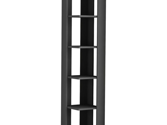 Βιβλιοθήκη γωνιακή Hestia pakoworld χρώμα ανθρακί 34x34x161εκ